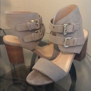 Nine West Gray Block Heels